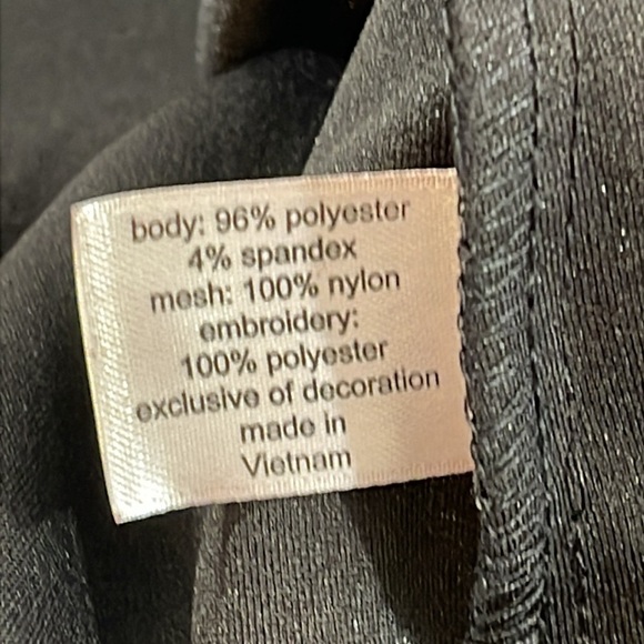 LANE BRYANT Mesh Floral Embroidered Ruffle Sleeve Black Shift Dress Size 12 - Picture 9 of 11